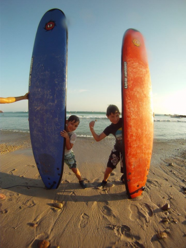 Los peques y el surf
